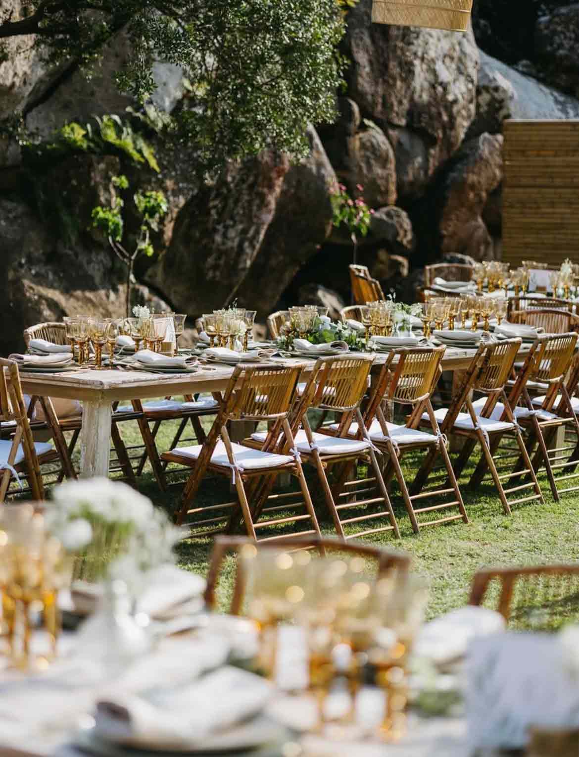 decoración mesas bodas en Cádiz